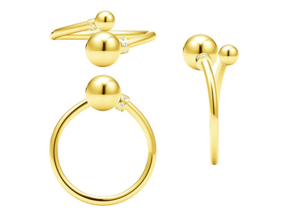 TIF-1681631 ball round bead twist arm ring