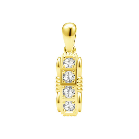 TIF48916420 plaid stone pendant