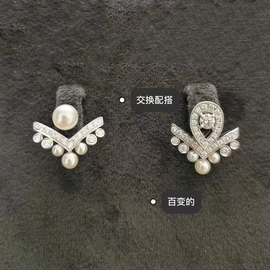 SM-083454一款多戴V形珍珠耳钉