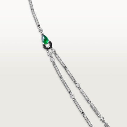 KDY-H7000743 agate full diamond leopard necklace