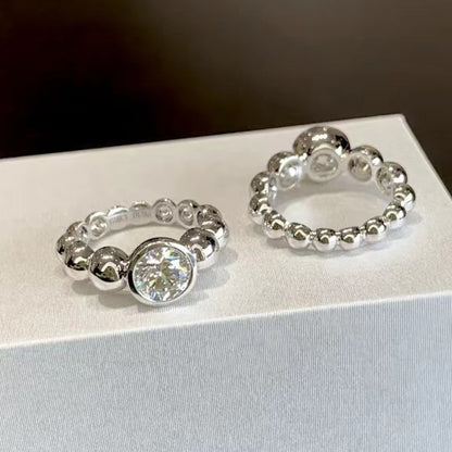 VCA1680745包镶圆珠珠戒指1ct