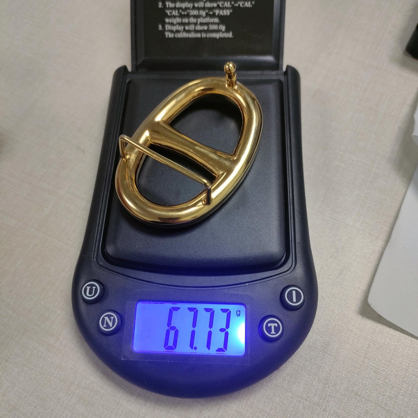 AMS-H193435T客版猪鼻子日字光金皮带扣