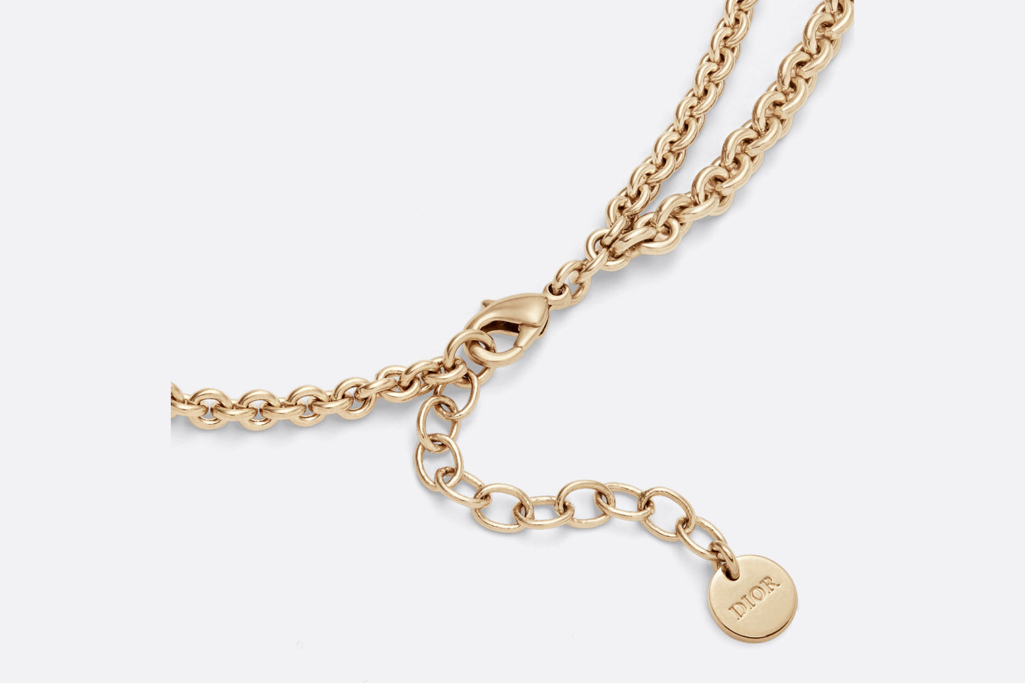 DIOR-N2015WOMMT light gold CD necklace
