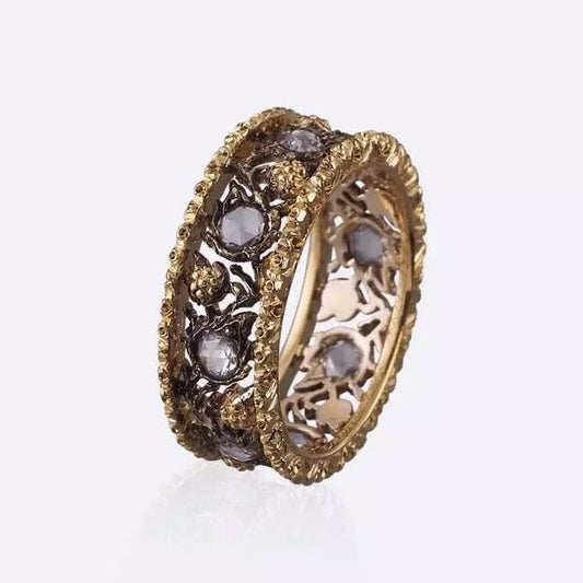 BQLT-RIN529643 8mm single leaf color strip ring