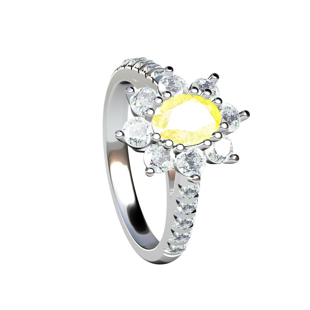 HW-RGD97183371 egg-shaped surrounding stone ring