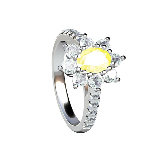 HW-RGD97183371 egg-shaped surrounding stone ring