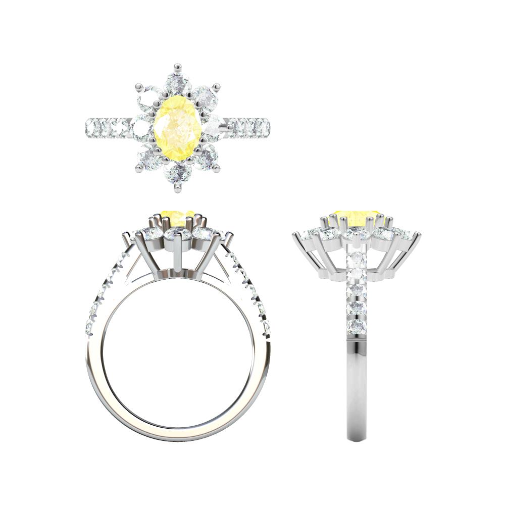 HW-RGD97183371 egg-shaped surrounding stone ring