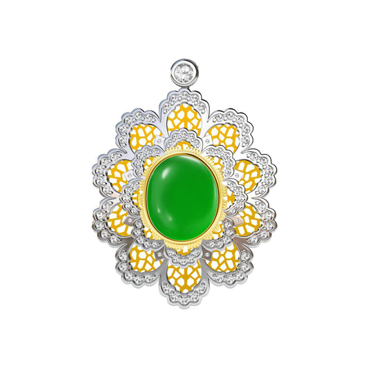 BQLT-PEN565772 lace diamond pendant honeycomb mesh bottom