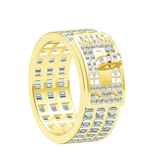 AMS-H2668554 Twisted Ladder Ring 16.5#