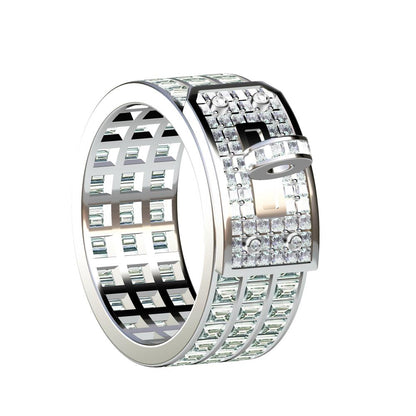AMS-H2668554 Twisted Ladder Ring 16.5#