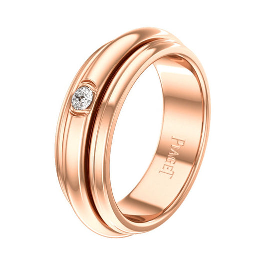 BJ-G34P7A00 single diamond wave surface rotating ring