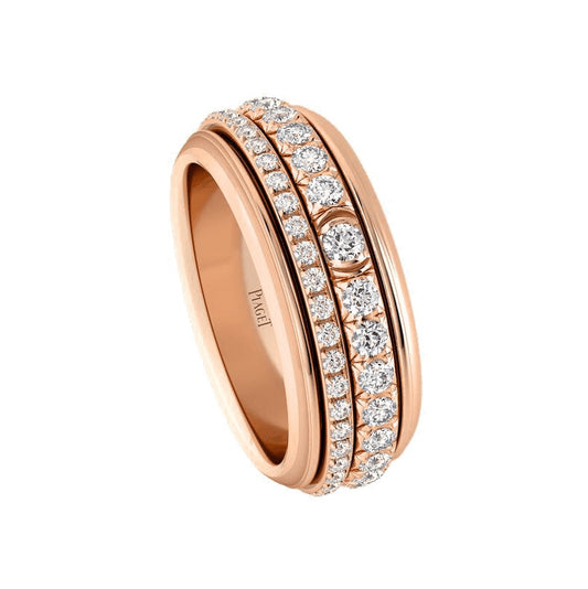 BJ-G34P1D00 two circles diamond wave surface rotating ring