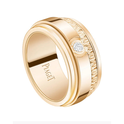 BJ-G34P4O00 9.5mm wide flat bark pattern ring