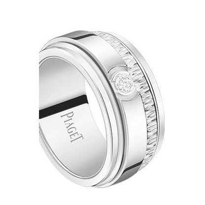 BJ-G34P4O00 9.5mm wide flat bark pattern ring