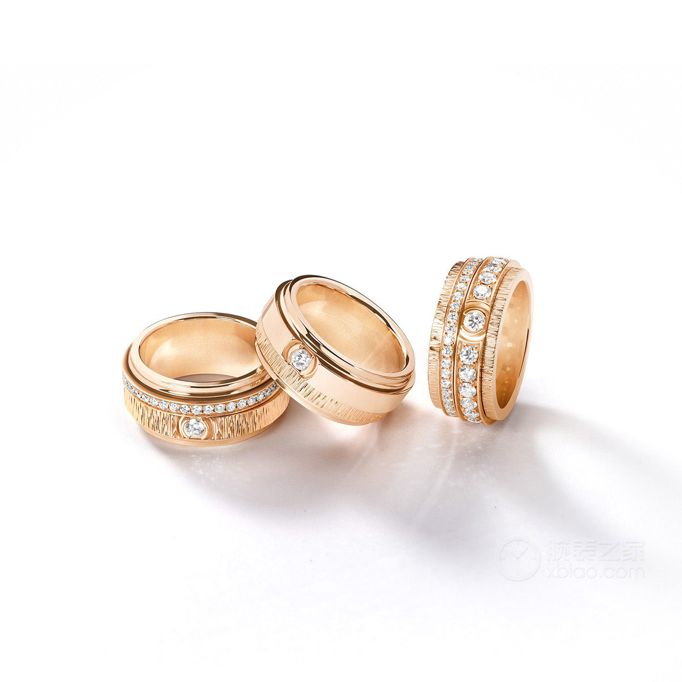 BJ-G34P4O00 9.5mm wide flat bark pattern ring