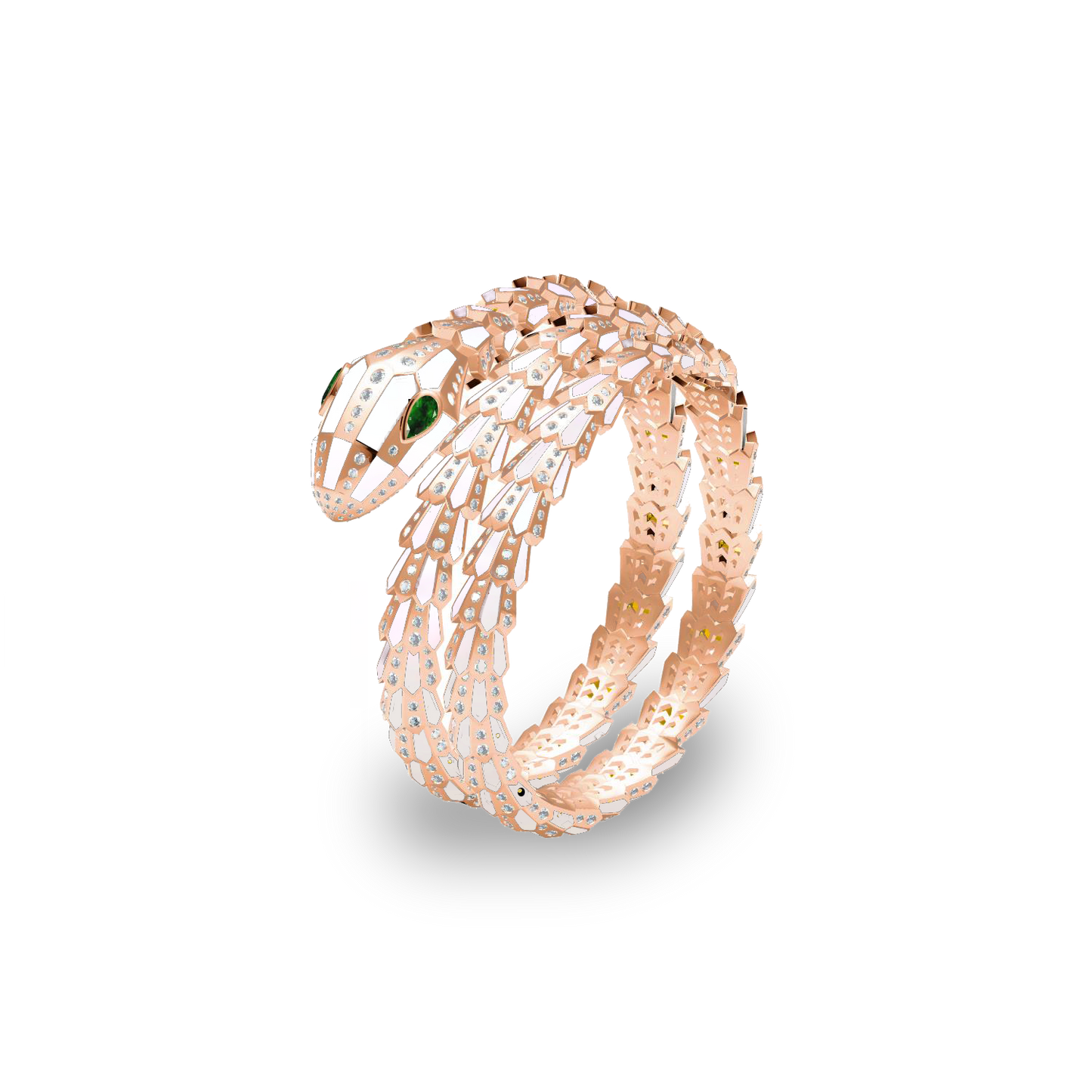 BGL-385468 Agate painted snake shrapnel bracelet