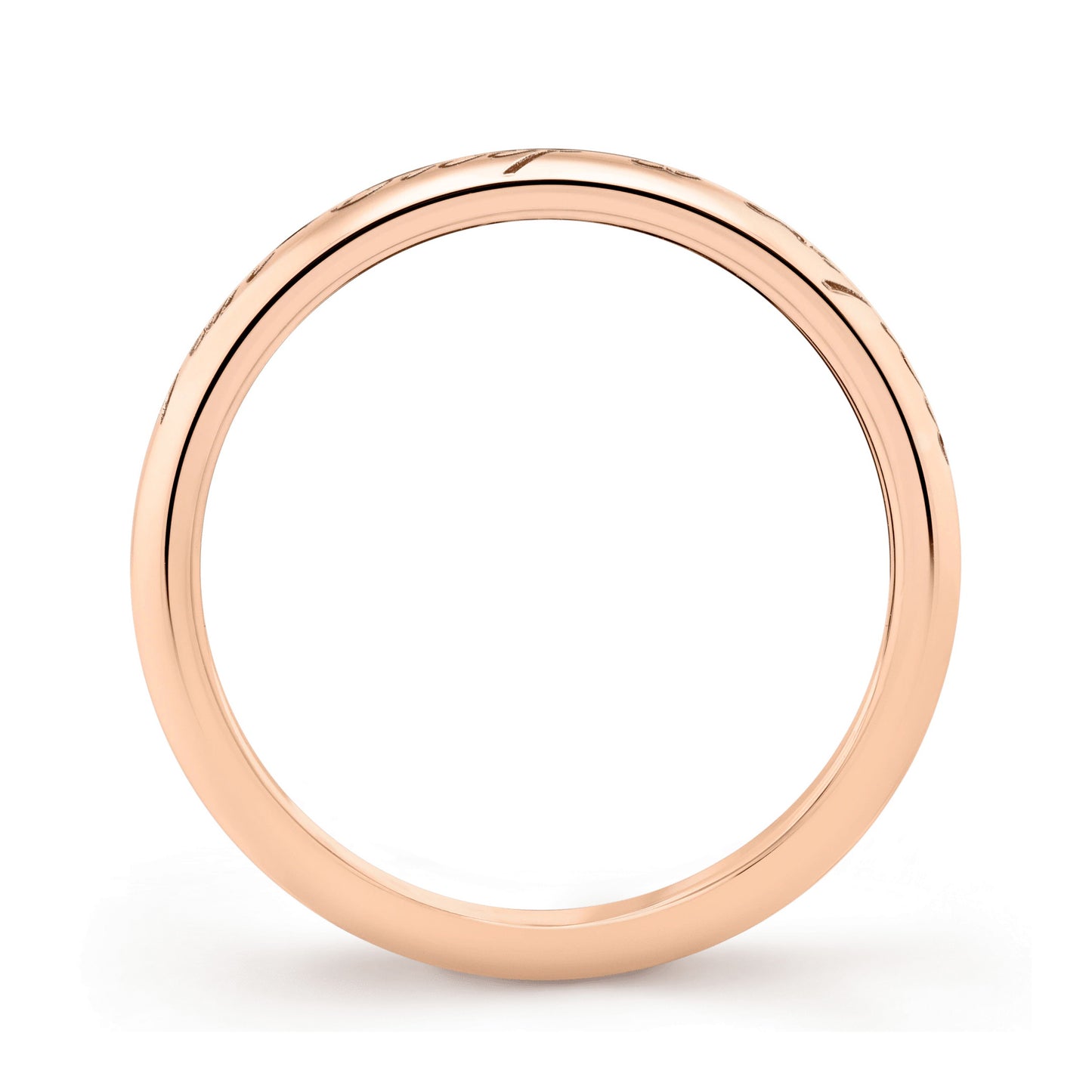 VCARO9Y500 3.2mm glossy gold signature letter ring 15#