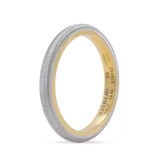 BQLT-RIN892542 light gold color brushed ring