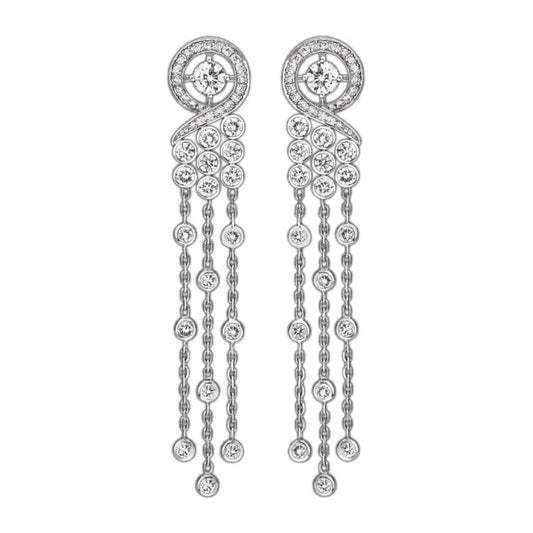 BJ-G38M2300 stone bubble chain earrings