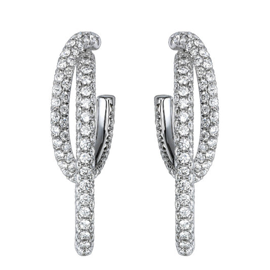 BJ-G38PY100 full diamond coil earrings