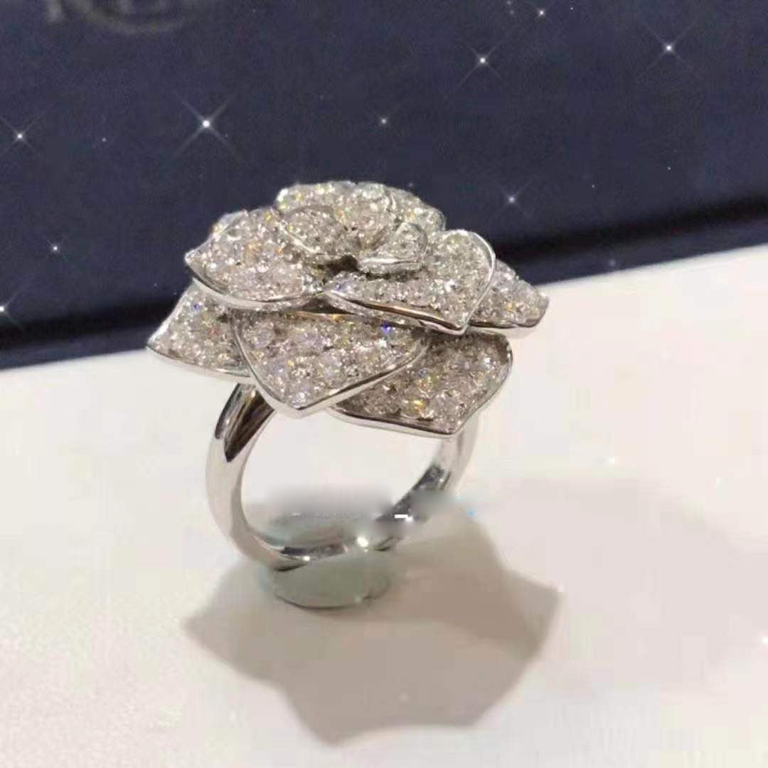 BJ-G34U6600玫瑰花满钻戒指