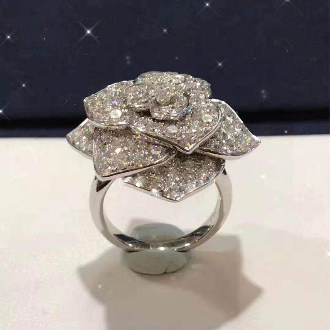 BJ-G34U6600玫瑰花满钻戒指