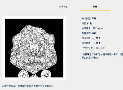 BJ-G38U0068满镶四层花耳环