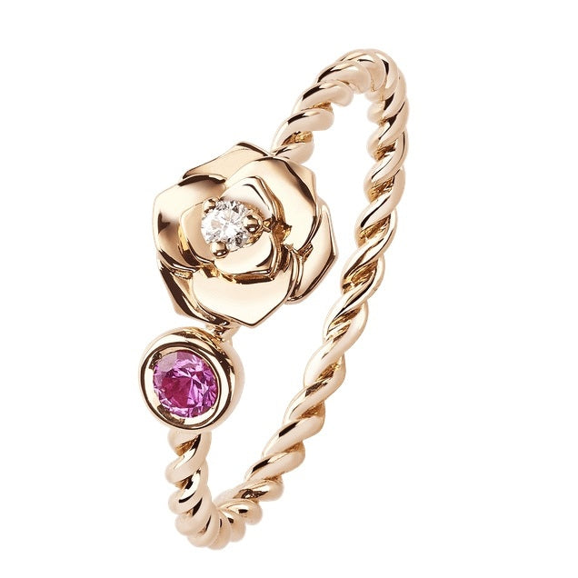 BJ-G34UV500 Half-set Flower Twist Rope Ring
