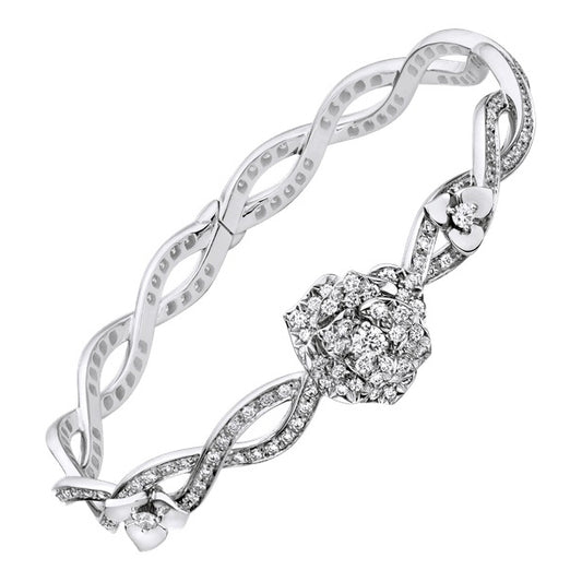BJ-G36U3600 fully inlaid layered flower bracelet