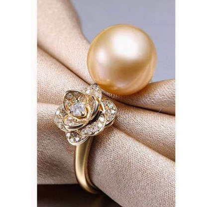 BJ-G34UU101 Pearl Open Flower Ring