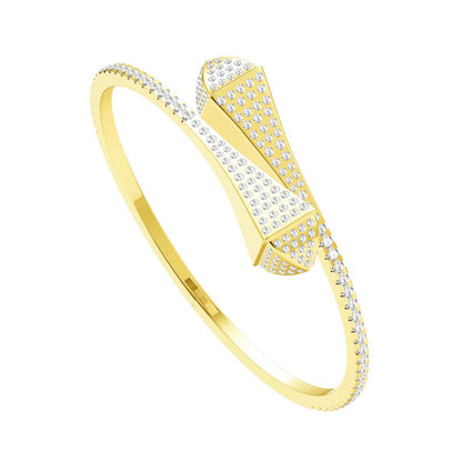 MR-CLEO-B691 full diamond hammer cone bracelet