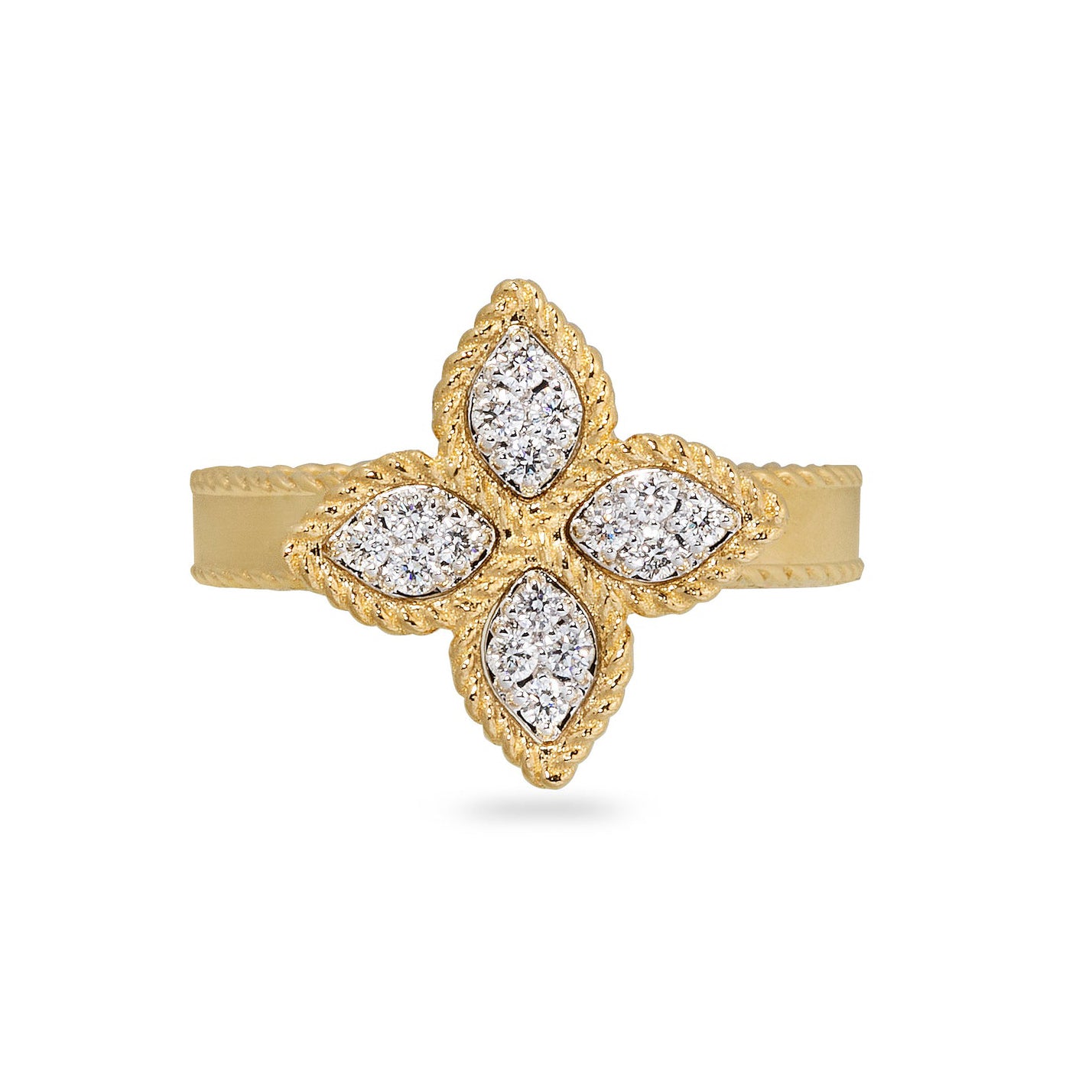 LBT-ADR777RI0639扭绳四叶草镶钻戒指