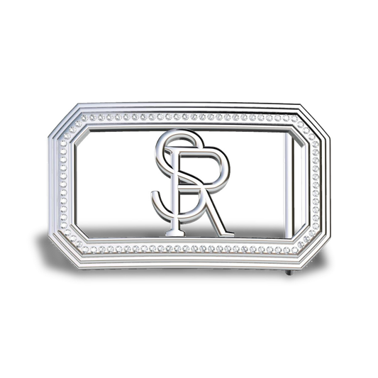 SDF-PDK59067900 octagonal stone letter SR belt buckle