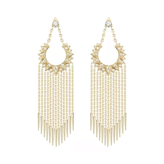 BJ-G38L7C00 sun chain earrings