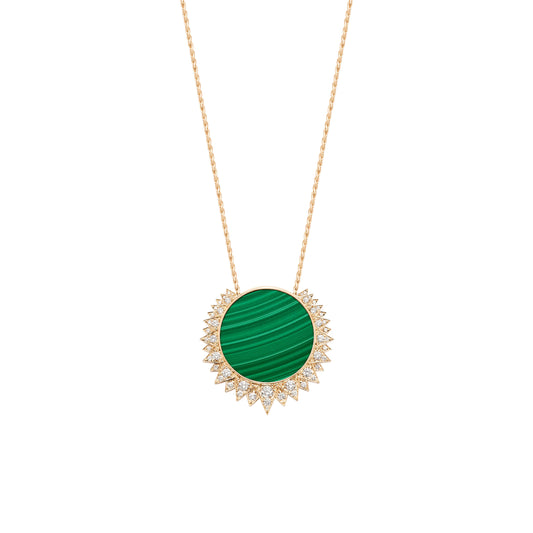 BJ-G33L2G00 Agate Sun Bolt Chain Pendant
