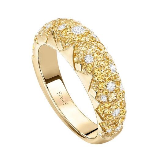 BJ-G34R1000 half diamond narrow solar system wave ring