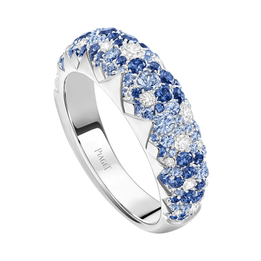BJ-G34R0900 Narrow Solar System Wave Half Diamond Ring