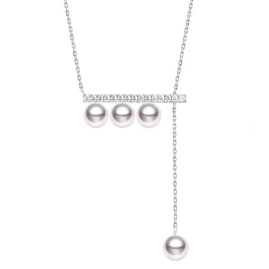 TSQ-275 rectangular bar beaded necklace