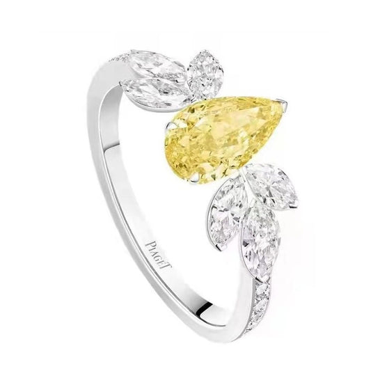 BJ-G34T4382 water drop main stone double shoulder marquise stone ring