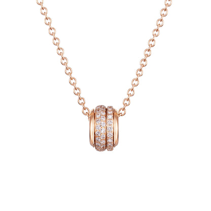 BJ-G33P0088 three-circle diamond rotating pendant