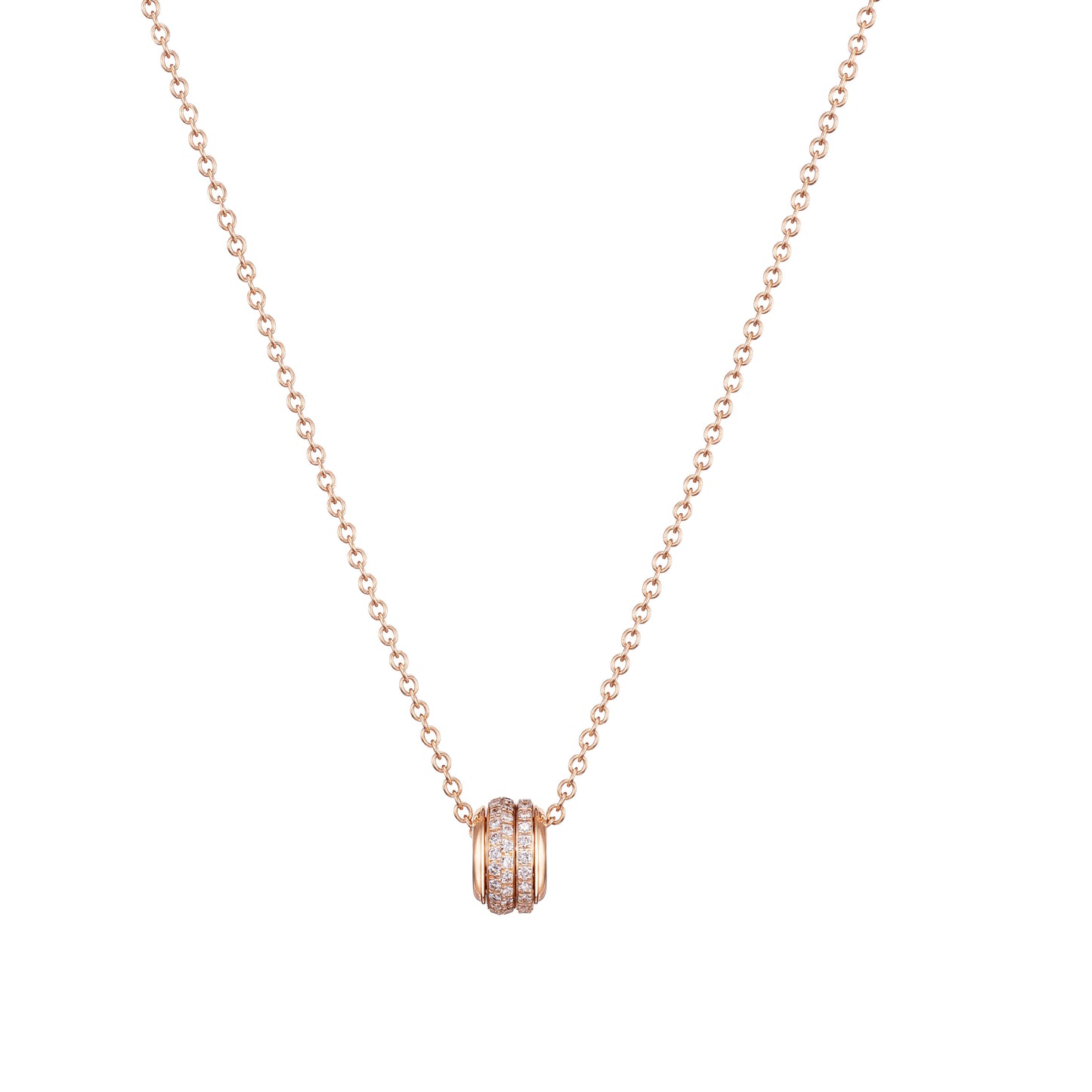 BJ-G33P0088 three-circle diamond rotating pendant
