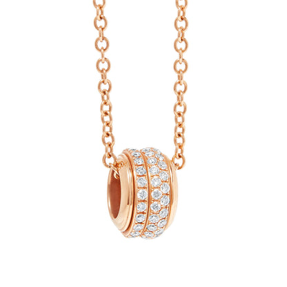 BJ-G33P0088 three-circle diamond rotating pendant