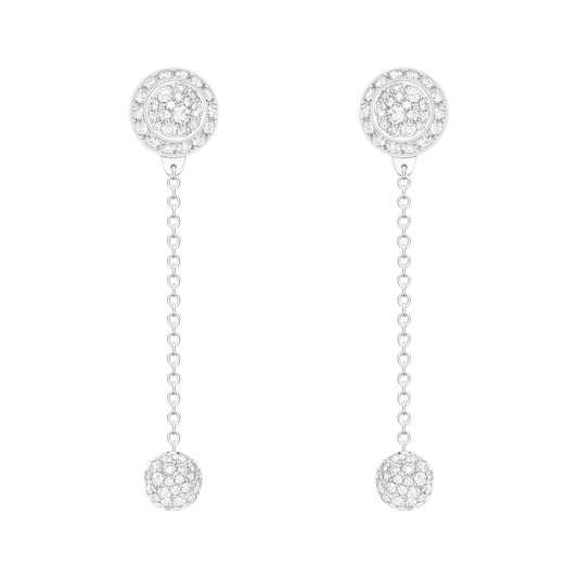 BJ-G38PV900 round ball big beads turn around earrings