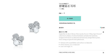 TIF88171773花韵系列镶钻花簇耳钉