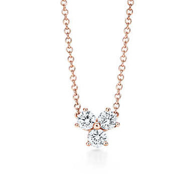 TIF60761418 three diamond chain pendant necklace