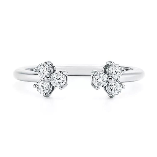 TIF60760896 three diamond open ring 13#