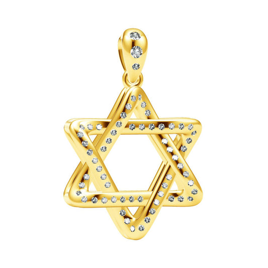 TIF49942480 six-pointed star diamond pendant