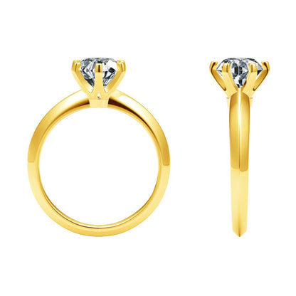 TIF36840953 six-claw light gold sword spine arm diamond ring