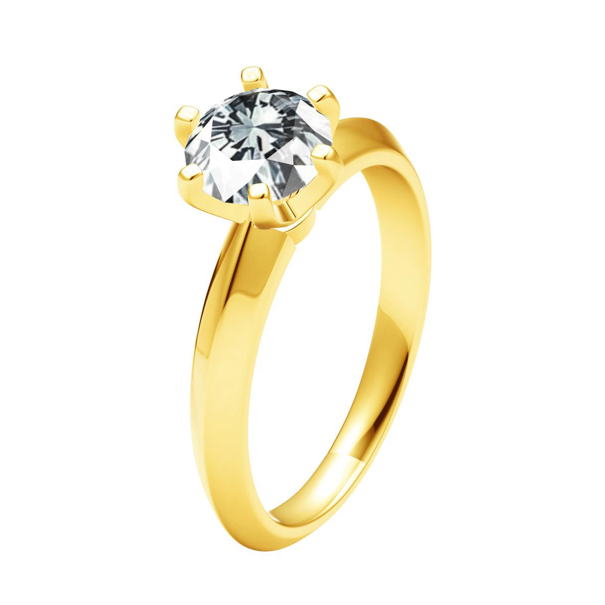 TIF36840953 six-claw light gold sword spine arm diamond ring