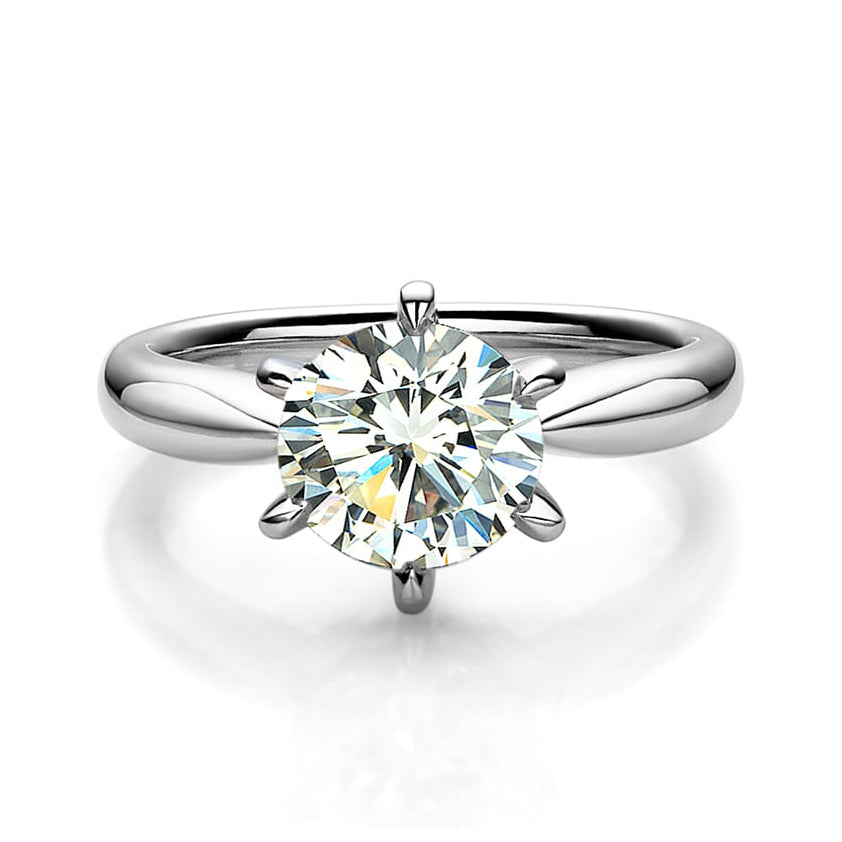 TIF68646442 six prong point straight arm diamond ring